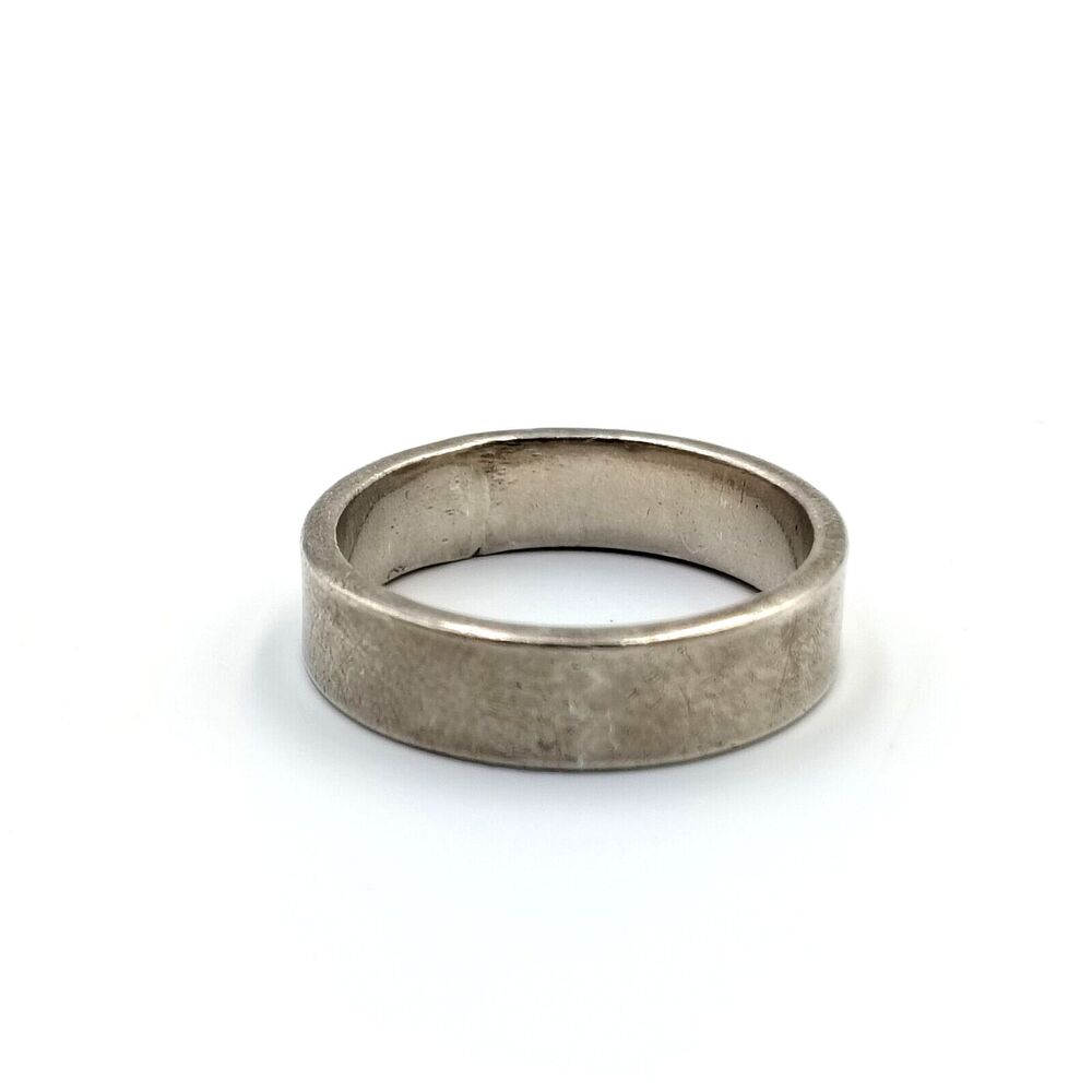 Vintage Sterling Silver 925 Plane Bend Ring Size 11 / 0.23" Wide / 7.2 gr Unisex